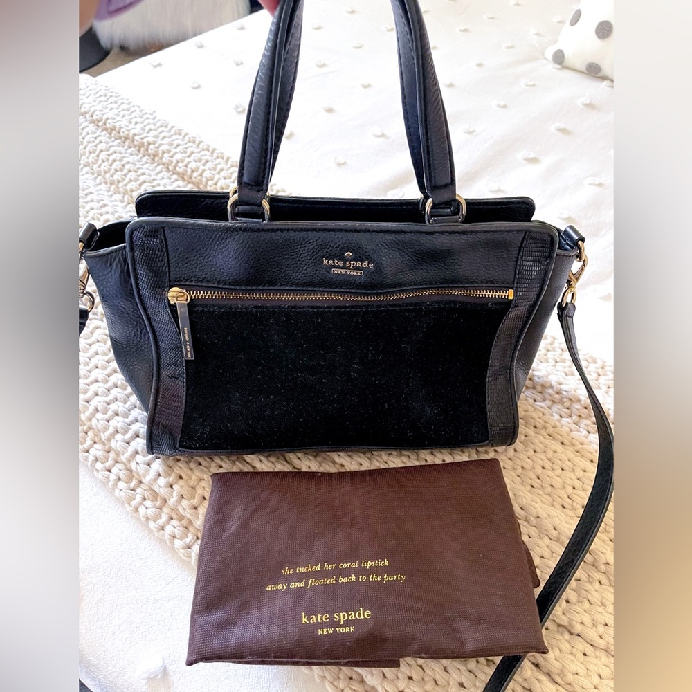 Black Leather Kate Spade Purse